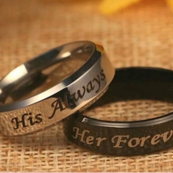 His Always/Couple Ring Titanium Steel - Picture 3 of 3